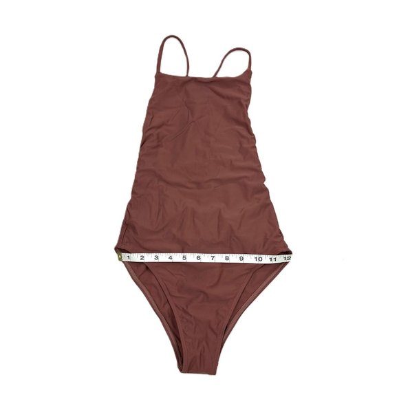 Women’s Open Back Tied Brown Leotard, Size S - Picture 4 of 8